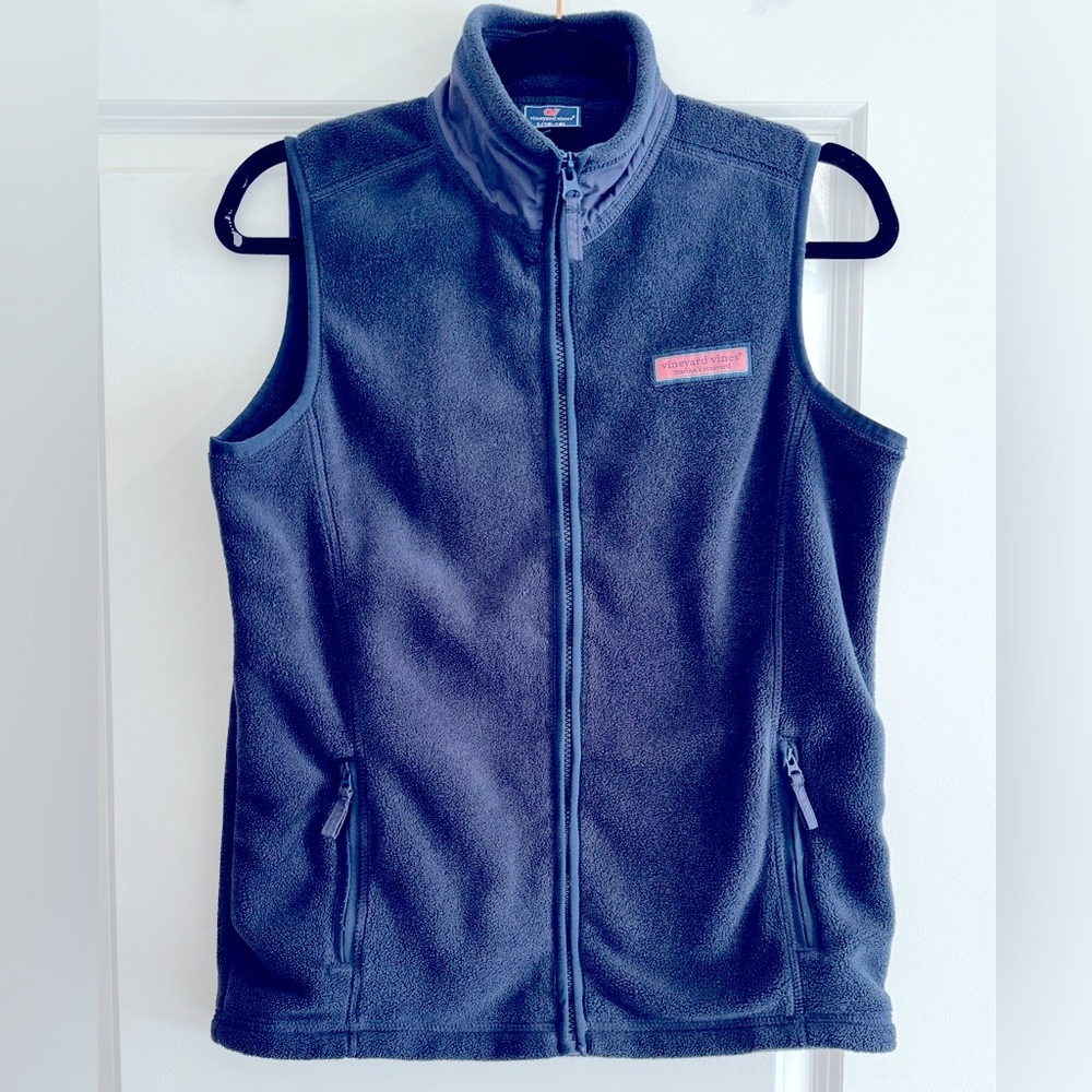 Vineyard Vines Navy Harbor Fleece Vest
